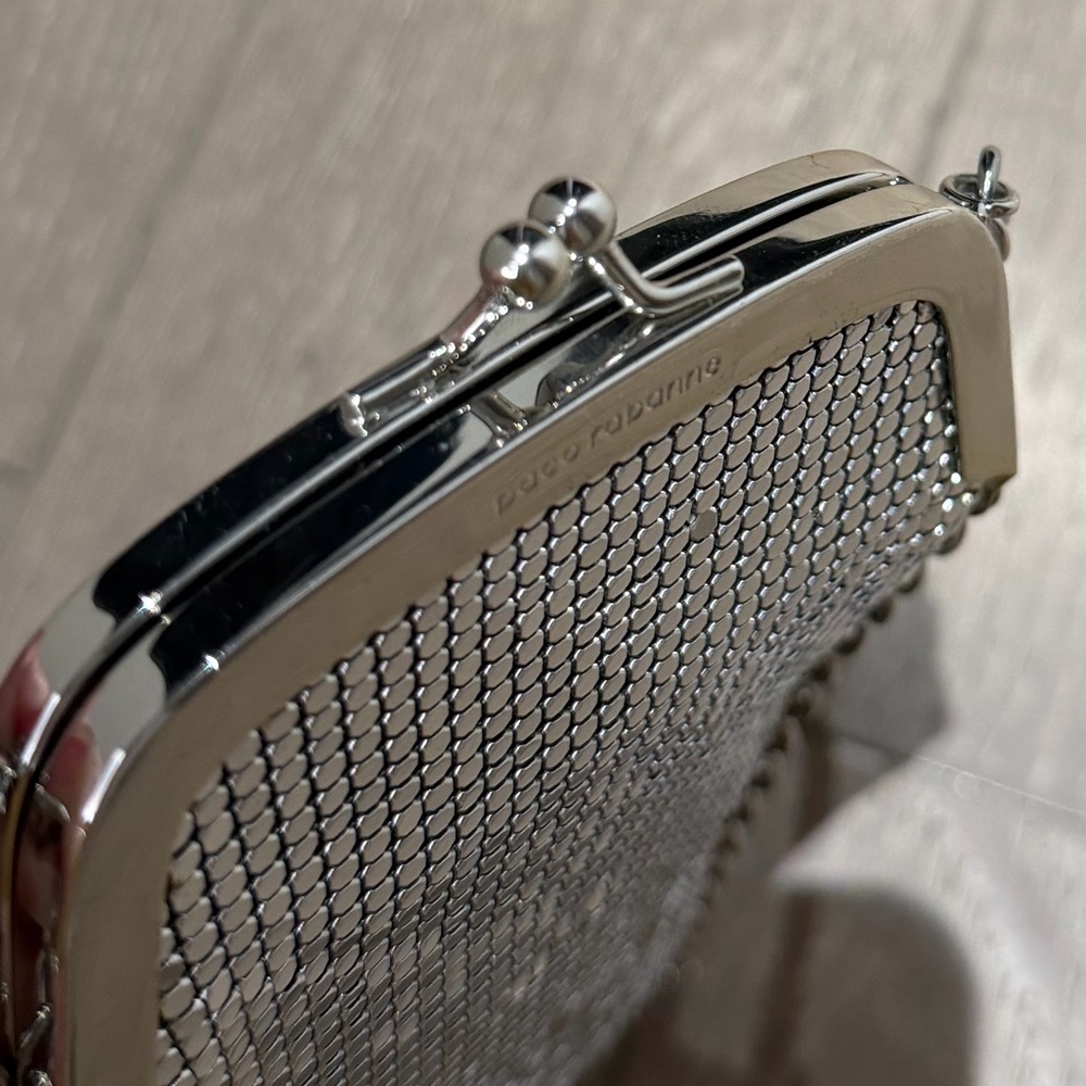 Paco Rabanne Silver Chainmail Fringe Crossbody Clutch - Picture 8 of 16